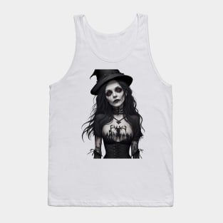 Gothic witch with hat Tank Top